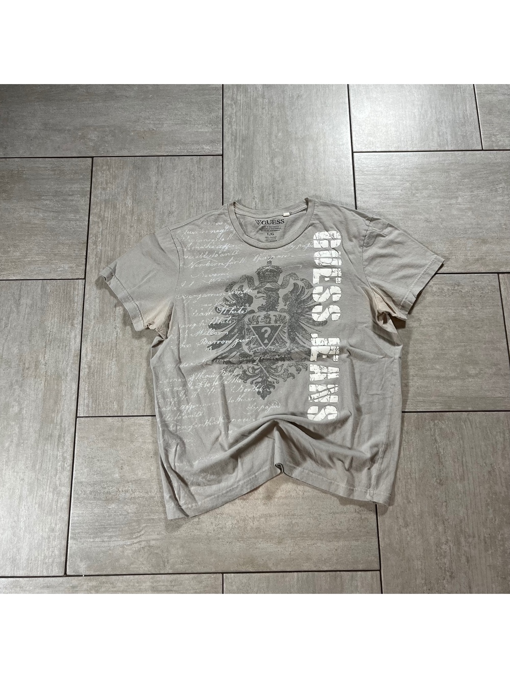 Guess Graphic Logo Cotton T-Shirt Large